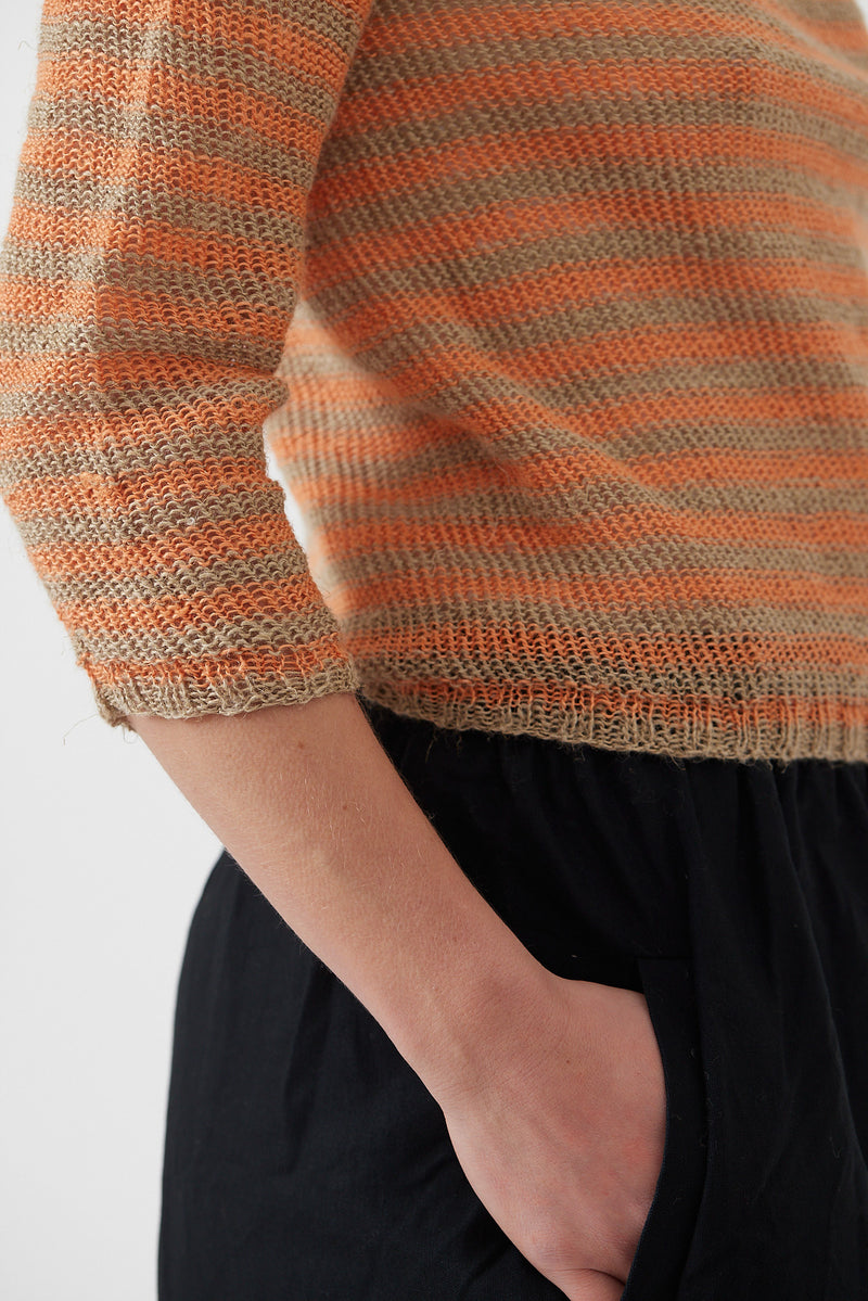 Daniela Gregis - Andrea Girocollo Hand-Knitted Sweater - Natural Peach