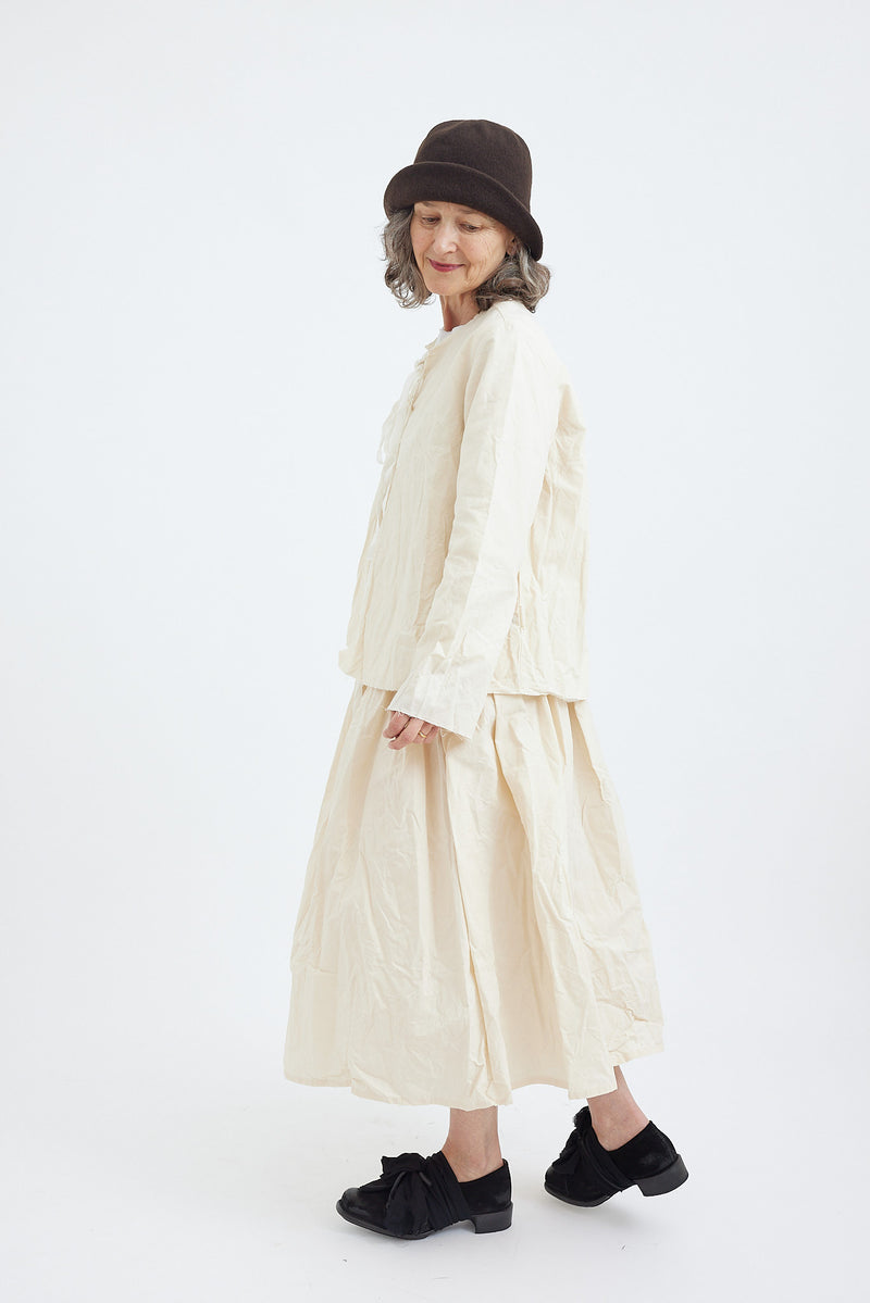 SCHA - Deep Pocket Volume Skirt Medium Long - Waxed Cotton