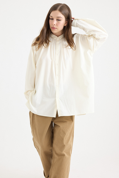 トップス kaval Wide gather blouse Kaval - Wide Gather Blouse - Natural – SCARLET JONES