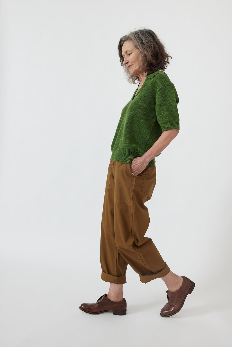 Toast - Cotton Linen Tapered Workwear Trousers