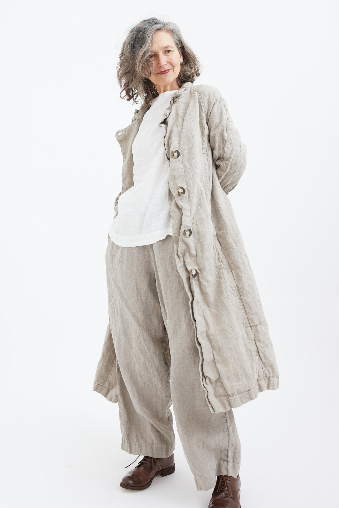 Metta - 1915 Unisex Duster Jacket - Thick Linen