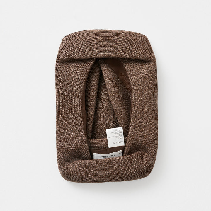 Mature Ha - Boxed Hat 11cm Brim with Ribbon - Dark Brown/Black