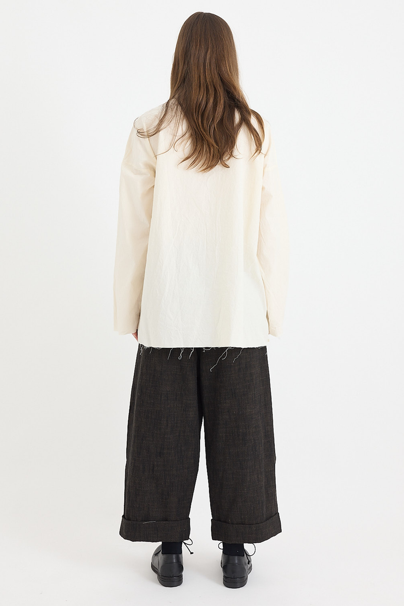 Album Di Famiglia - Wrinkled Collar Shirt - Natural