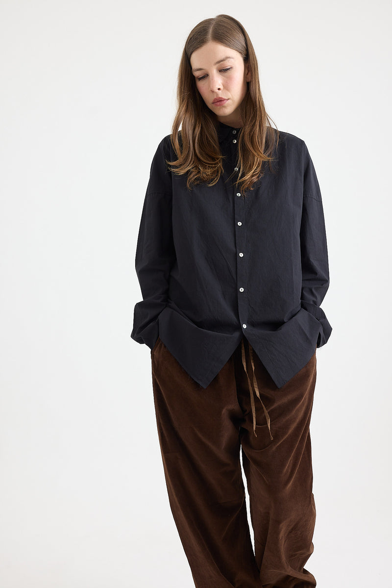 Album Di Famiglia - Wrinkled Unisex Collar Shirt - Black