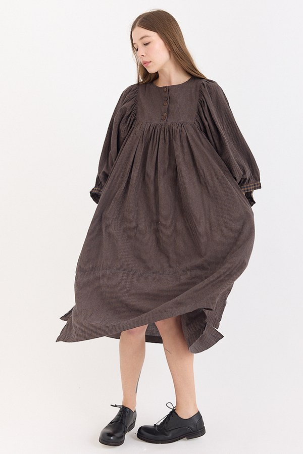 Aleksandr Manamis - Dress - Blue/Brown Check