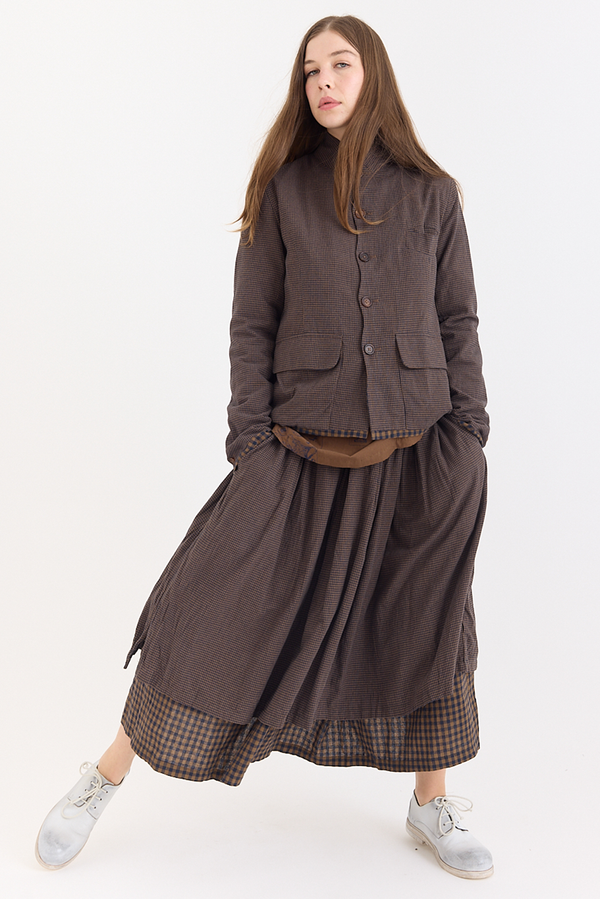 Aleksandr Manamis - Skirt - Blue/Brown Check