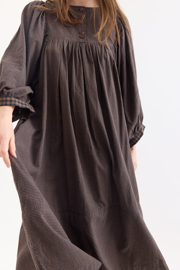 Aleksandr Manamis - Dress - Blue/Brown Check