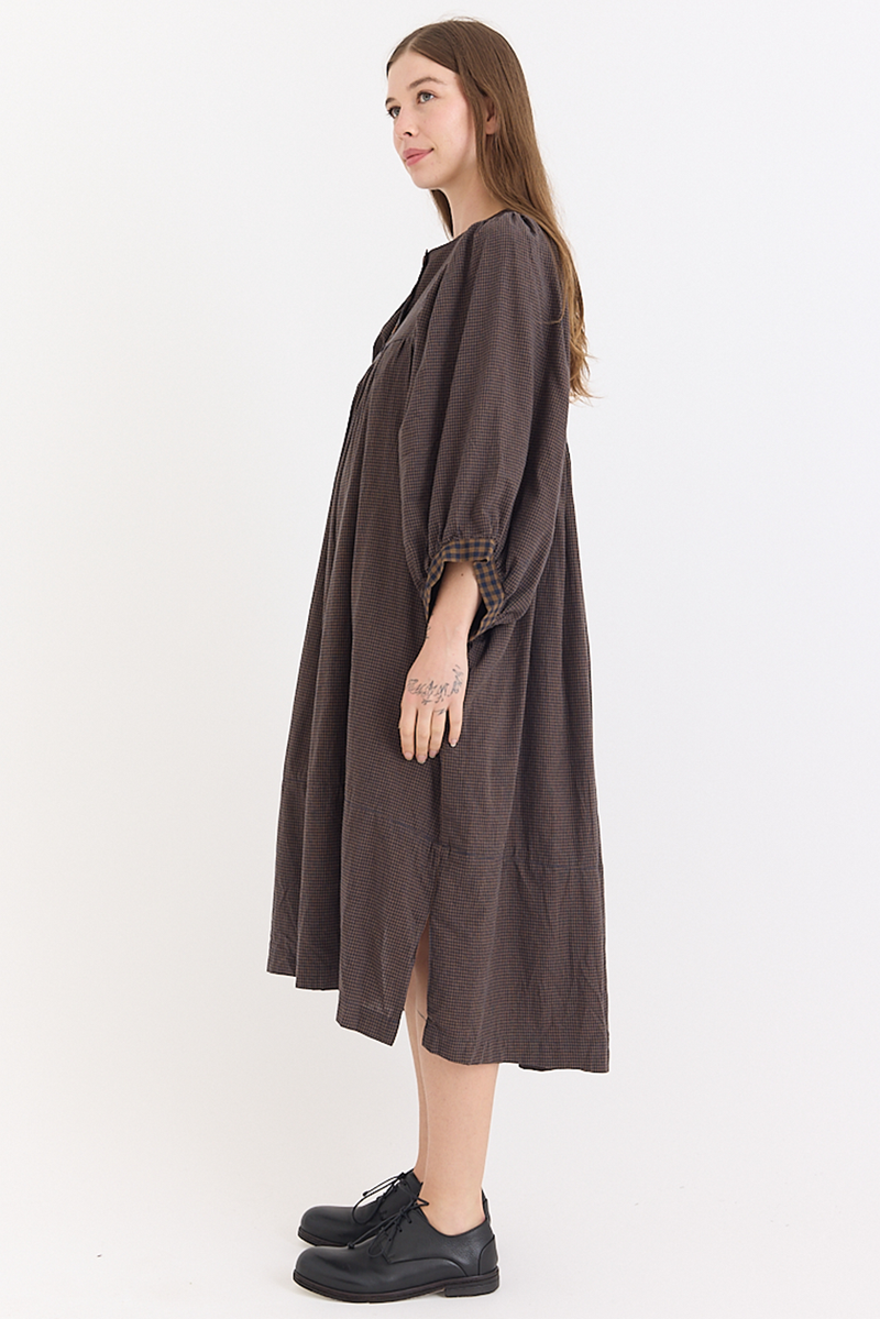 Aleksandr Manamis - Dress - Blue/Brown Check