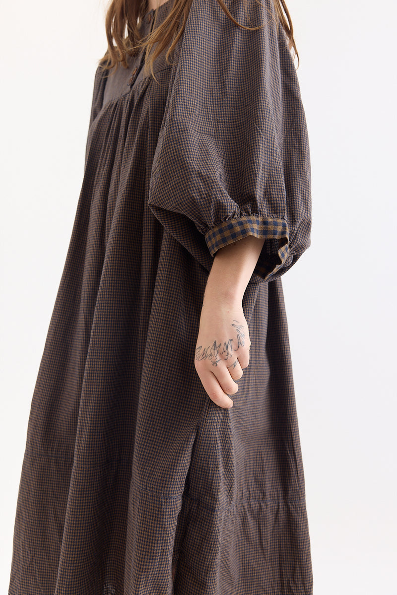 Aleksandr Manamis - Dress - Blue/Brown Check