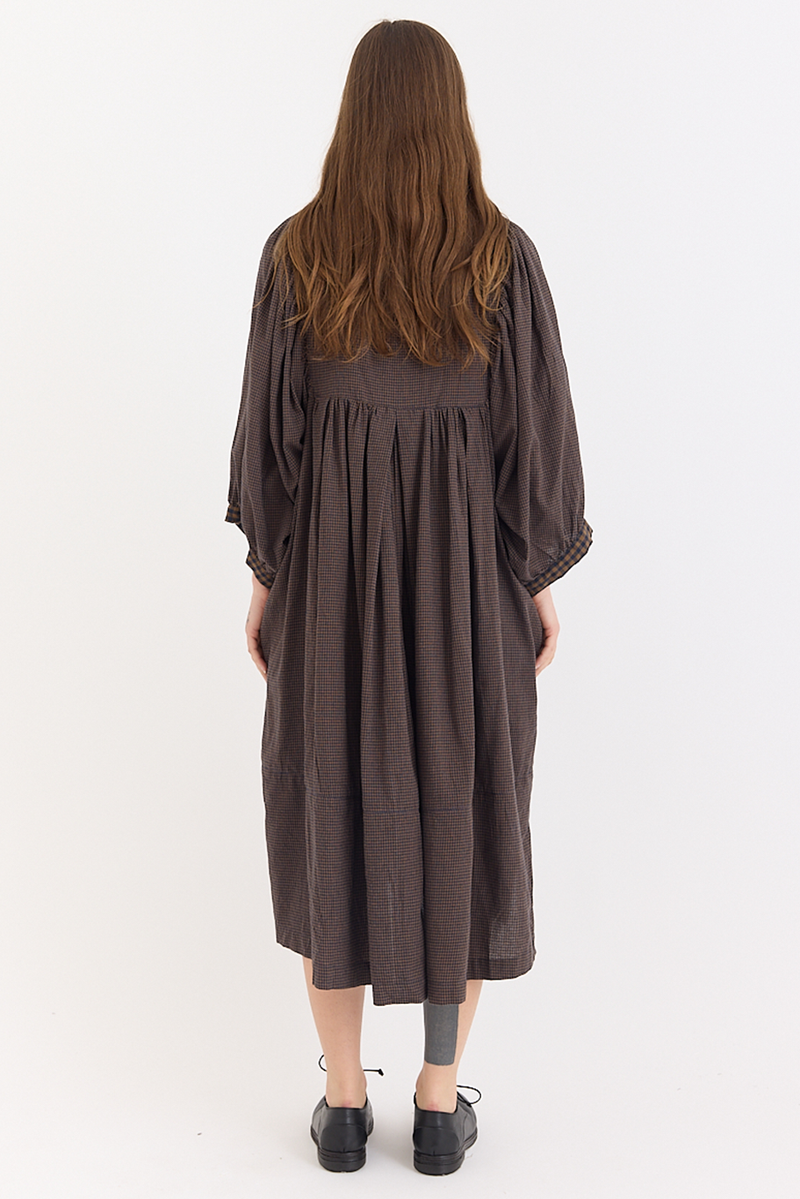Aleksandr Manamis - Dress - Blue/Brown Check