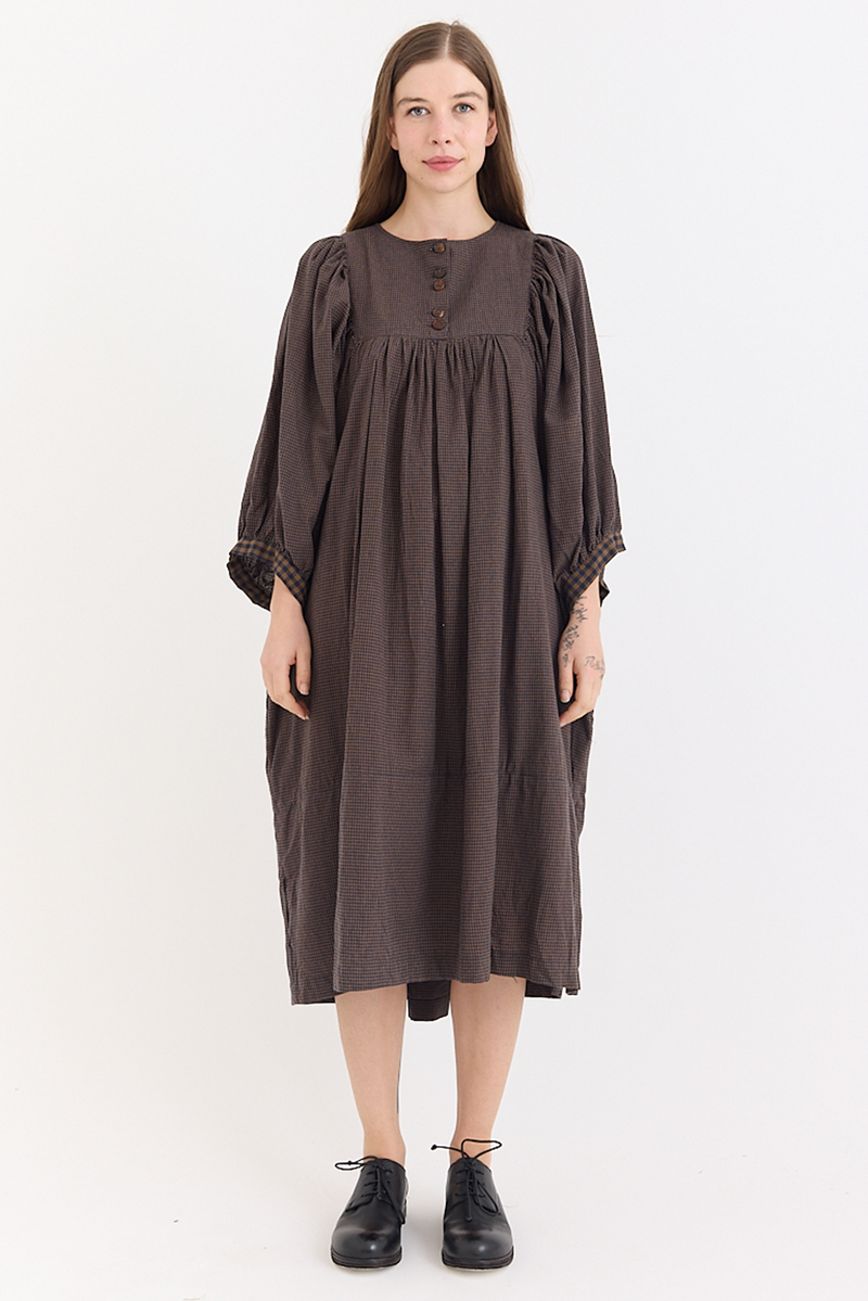 Aleksandr Manamis - Dress - Blue/Brown Check