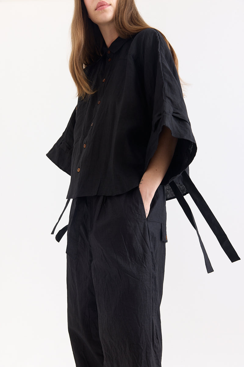Aleksandr Manamis - Shirt - Black Linen