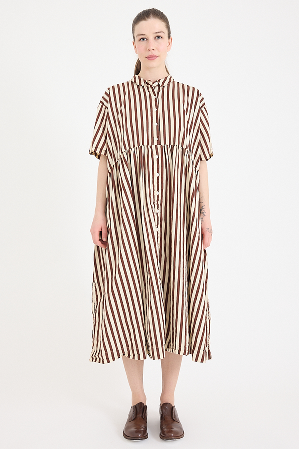 Metta - Alto Dress - Coco Stripe Cotton Twill