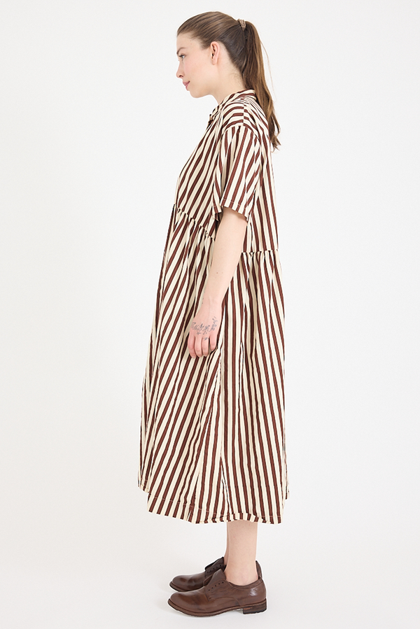 Metta - Alto Dress - Coco Stripe Cotton Twill