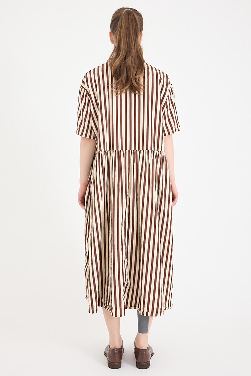 Metta - Alto Dress - Coco Stripe Cotton Twill