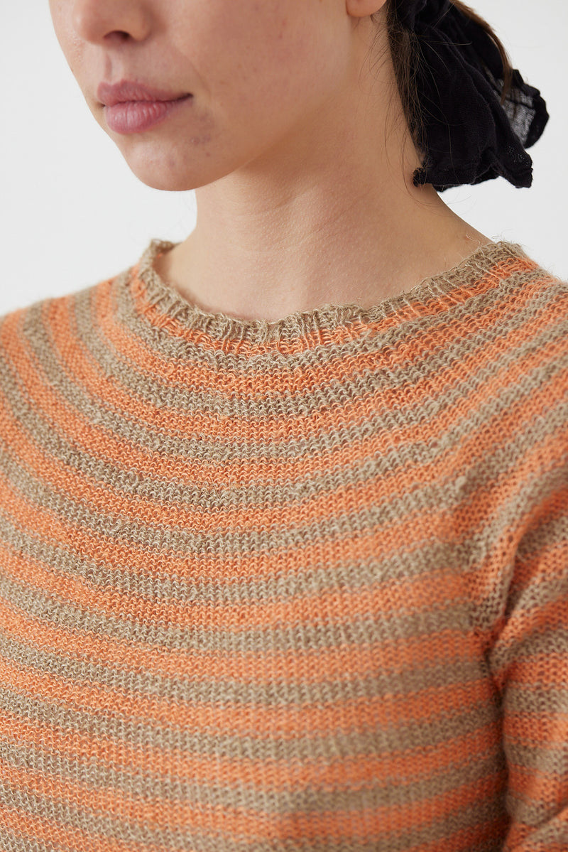 Daniela Gregis - Andrea Girocollo Hand-Knitted Sweater - Natural Peach