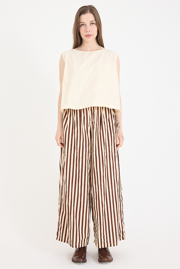Metta - Chisato Pant - Coco Stripe Cotton Poplin