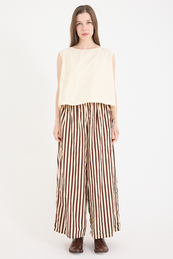 Metta - Chisato Pant - Coco Stripe Cotton Poplin
