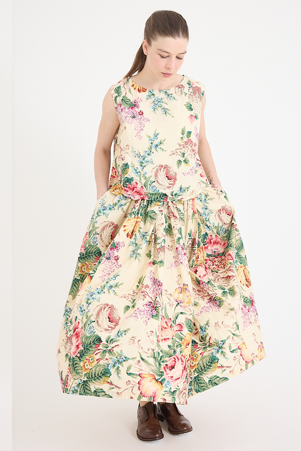 Metta - Ulla Skirt - Bouquet Print Cotton Poplin
