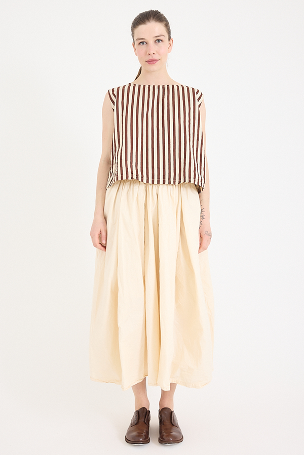 Metta - Anna Top - Coco Stripe Cotton Twill