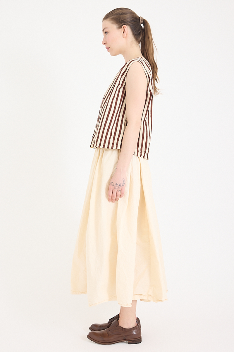 Metta - Anna Top - Coco Stripe Cotton Twill