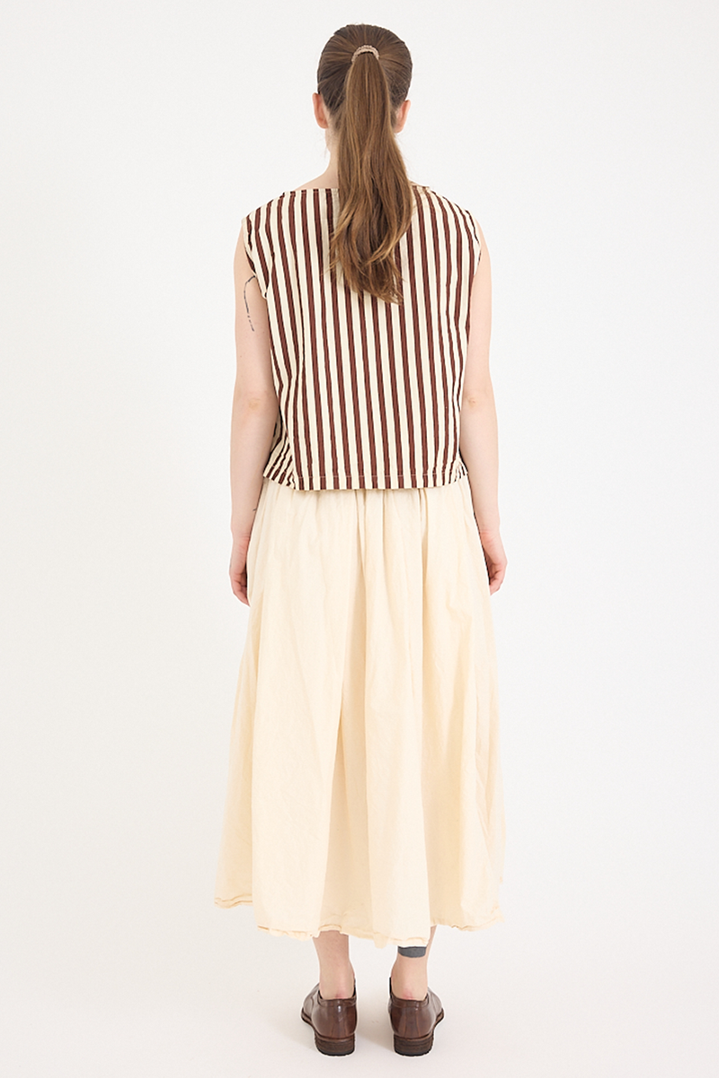 Metta - Anna Top - Coco Stripe Cotton Twill