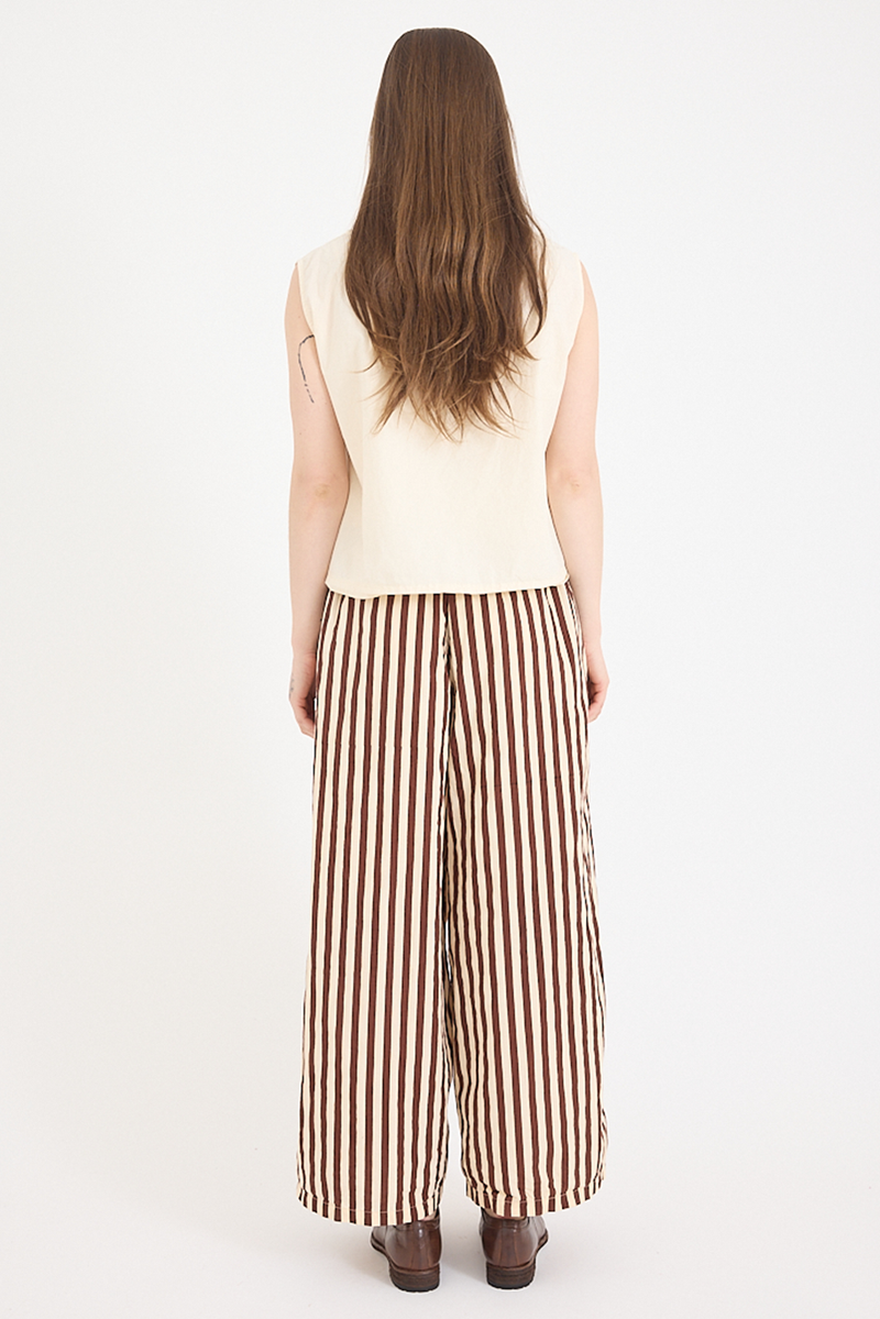 Metta - Chisato Pant - Coco Stripe Cotton Poplin