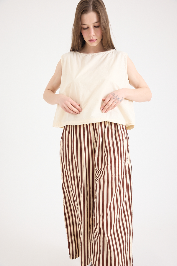 Metta - Chisato Pant - Coco Stripe Cotton Poplin