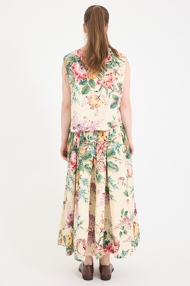 Metta - Ulla Skirt - Bouquet Print Cotton Poplin