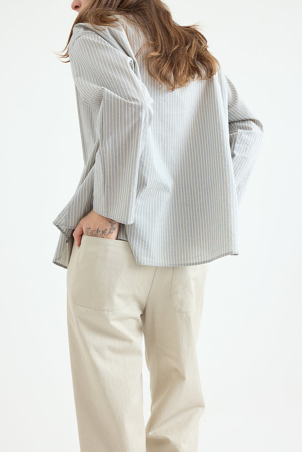 Apuntob -P1912/TS847 - Cotton Silk Shirt - Sky