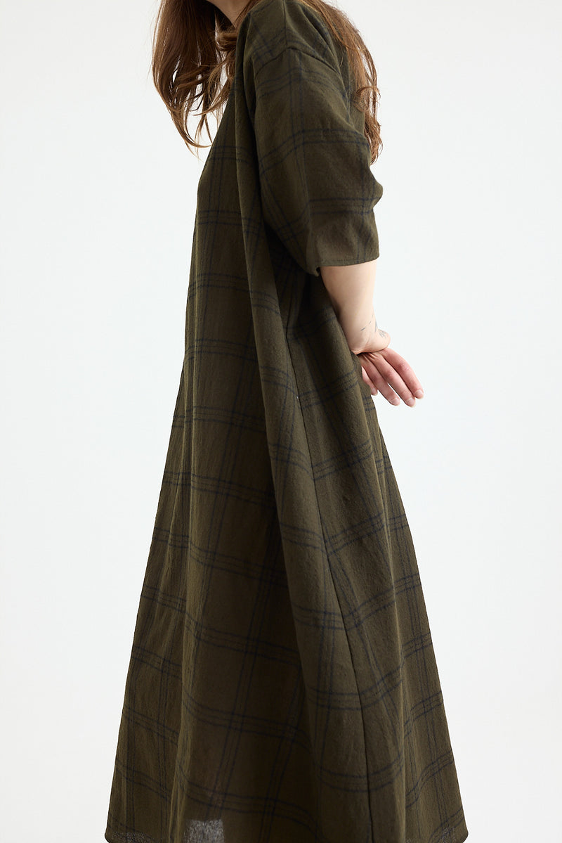 Apuntob - P1600/TS842 - Wool Dress - Military Green