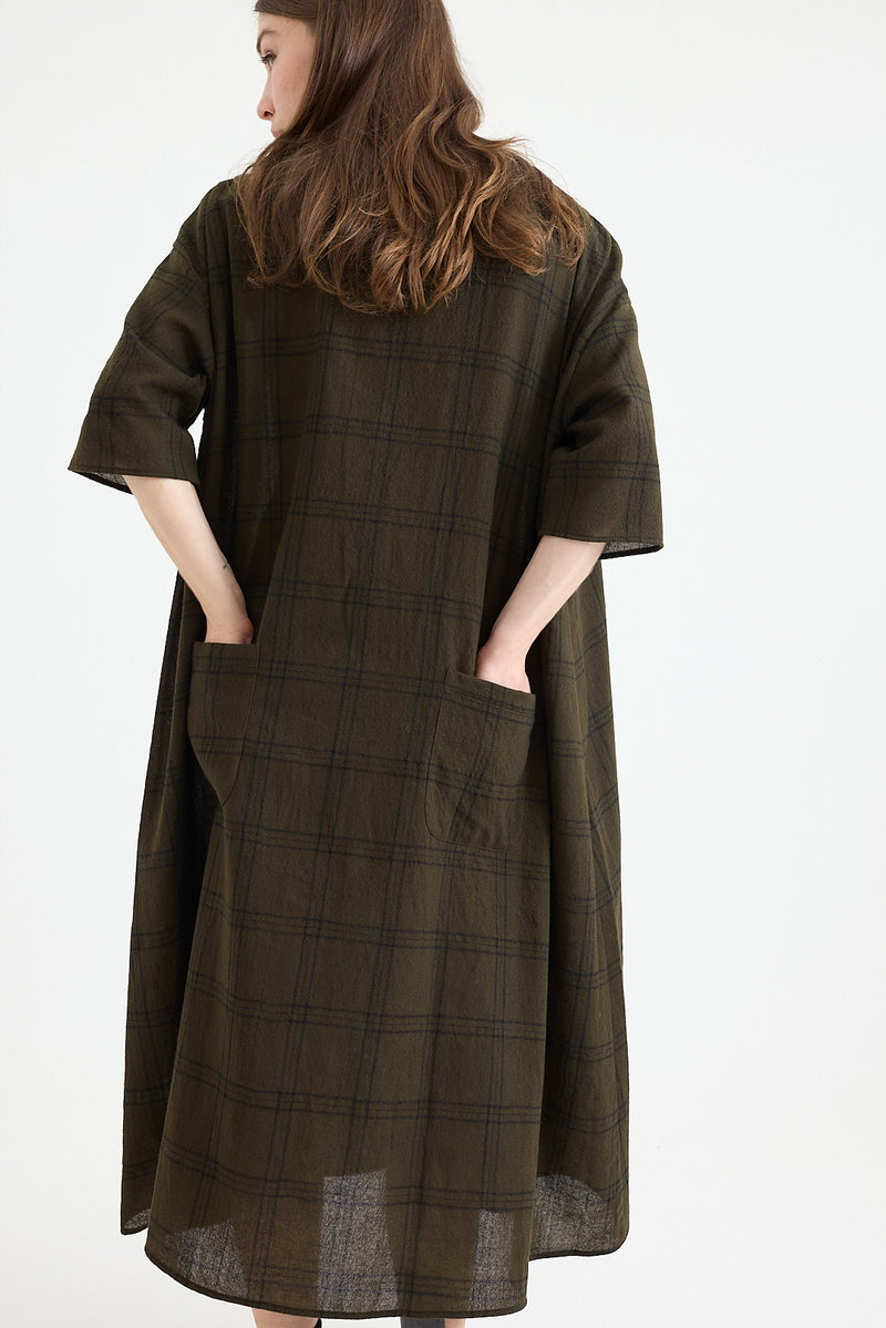 Apuntob - P1600/TS842 - Wool Dress - Military Green