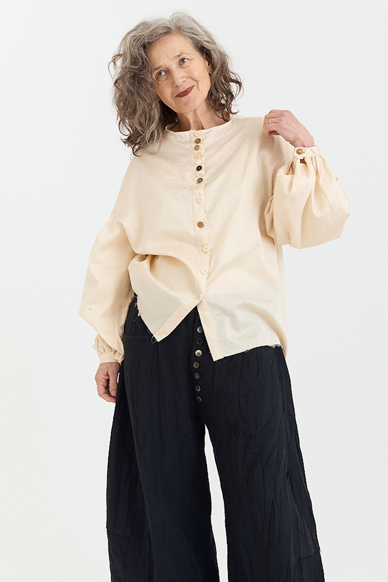 Archivio J.M. Ribot - AWSH01/KI Collarless Shirt