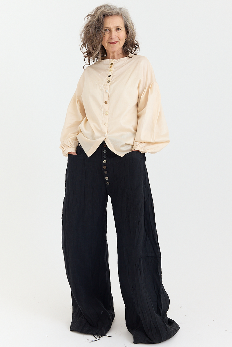Archivio J.M. Ribot - AWSH01/KI Collarless Shirt