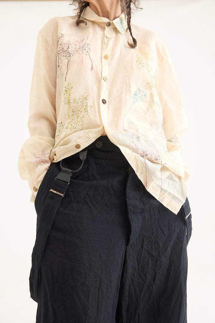 Archivio J. M. Ribot - Cream Hand Embroidered Shirt