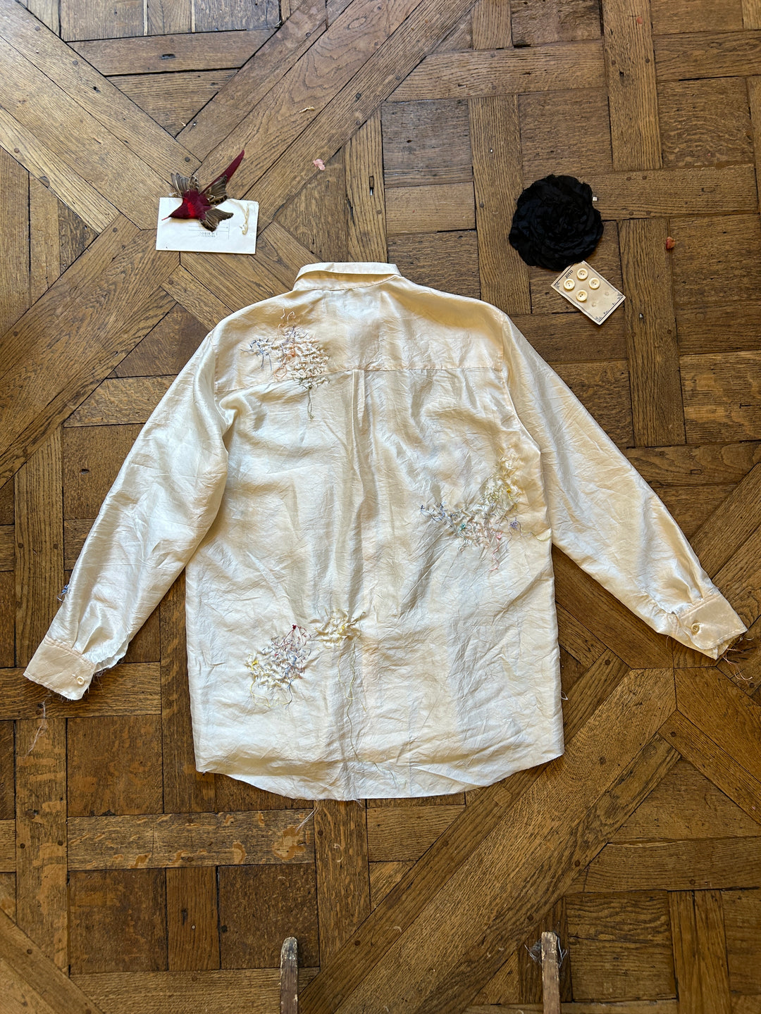 Archivio J. M. Ribot - Cream Hand Embroidered Shirt