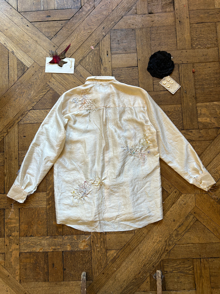 Archivio J. M. Ribot - Cream Hand Embroidered Shirt