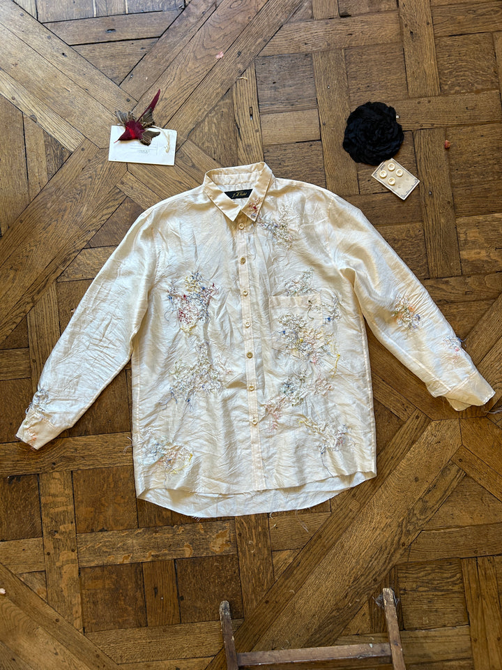 Archivio J. M. Ribot - Cream Hand Embroidered Shirt