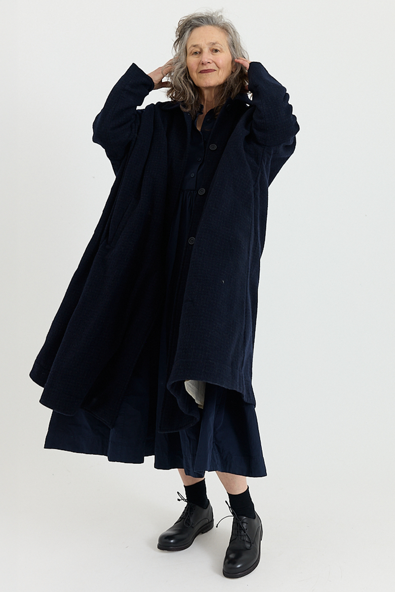 Casey Casey - Atomless Coat - Blue Check