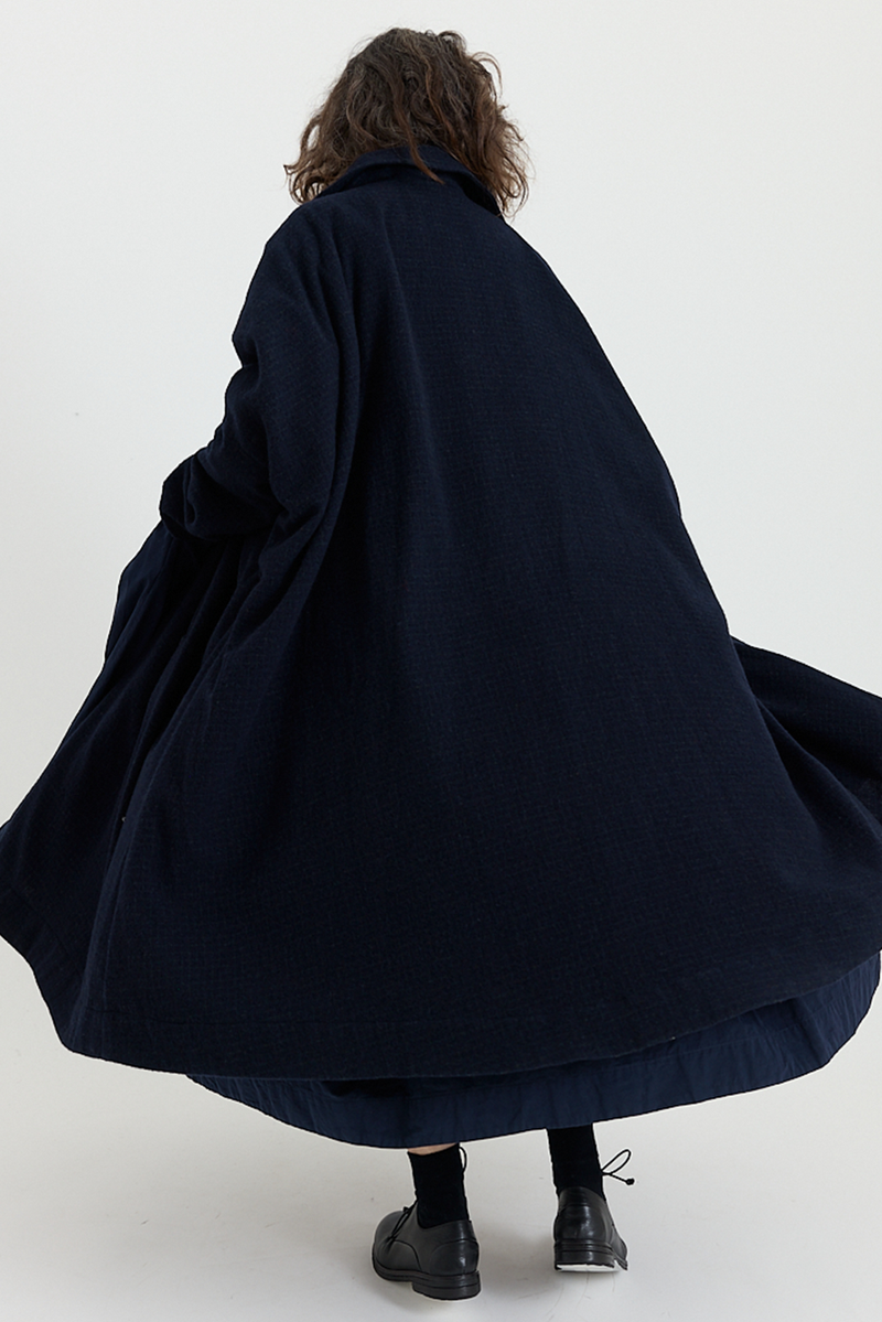 Casey Casey - Atomless Coat - Blue Check