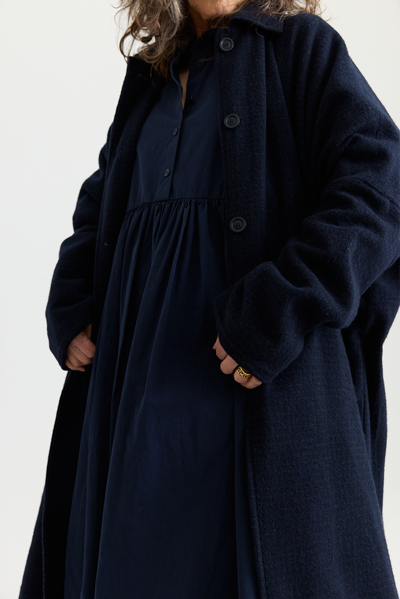 Casey Casey - Atomless Coat - Blue Check