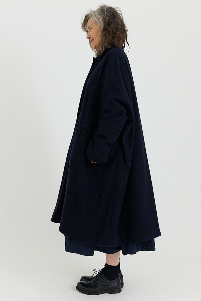 Casey Casey - Atomless Coat - Blue Check