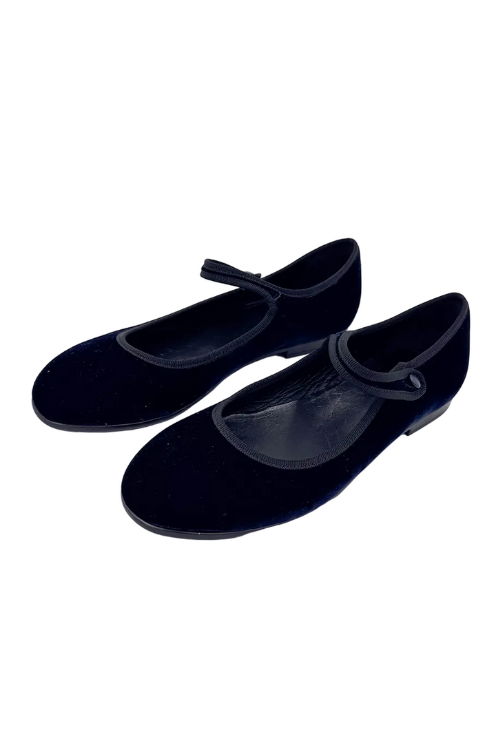 Daniela Gregis - Ballerina Bottoncino Profilo Shoe - Navy Blue