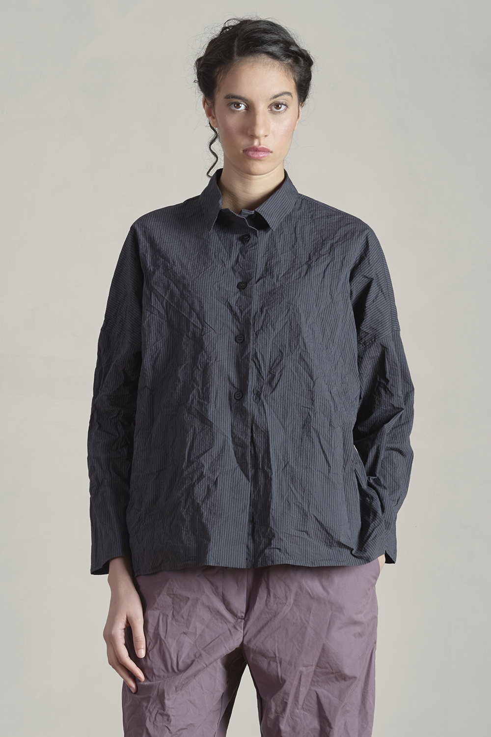 Bergfabel - Tina Shirt - Grey Stripe