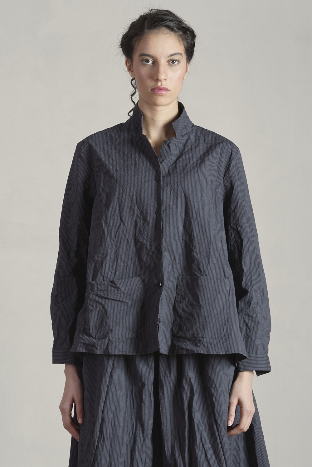 Bergfabel - Jenny Shirt - Grey Stripe