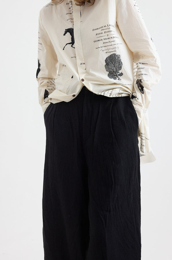 Aleksandr Manamis - Black Linen Cotton Pant