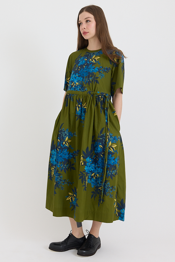 Toast - Botanical Shadow Print Cotton Dress