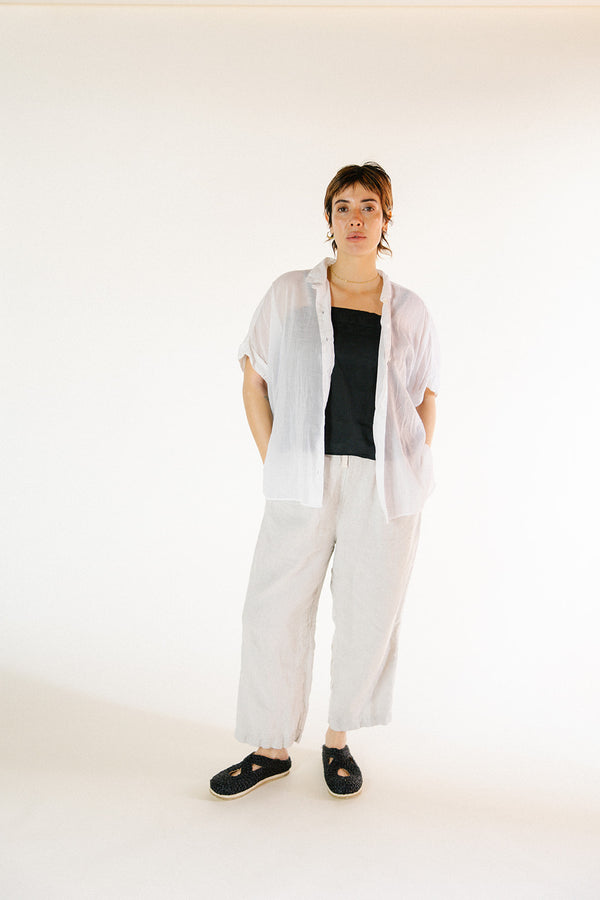 Metta - Bruce Drawstring Pant -  Mid weight Linen