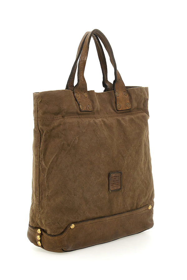 Campomaggi - Canvas Shopping bag - Military + Military