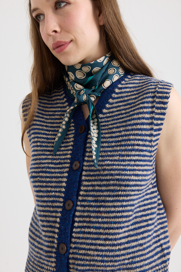 Toast - Spotted Carapace Print Silk Bandana